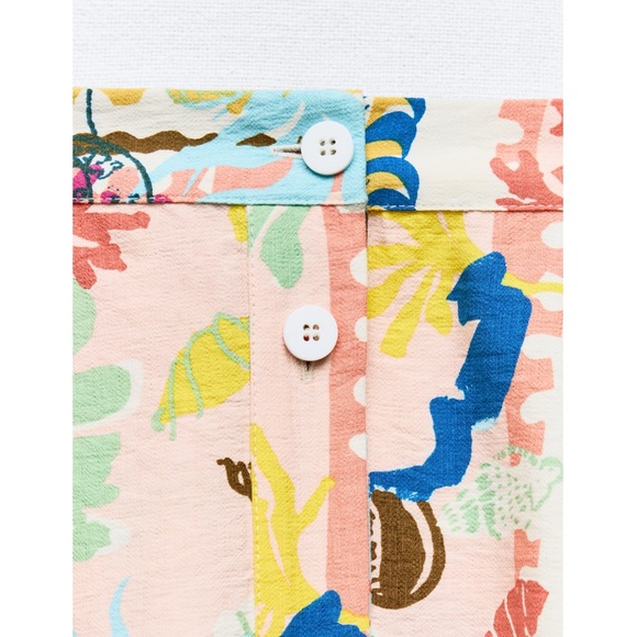 Zara 2-piece PATCHWORK PRINT TOP and PATCHWORK PRINTED CAPE SKIRT - Picture 8 of 11